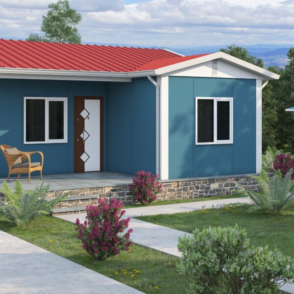 Сглобяема къща 54 м² с веранда – предна фасада MY LIFE HOME