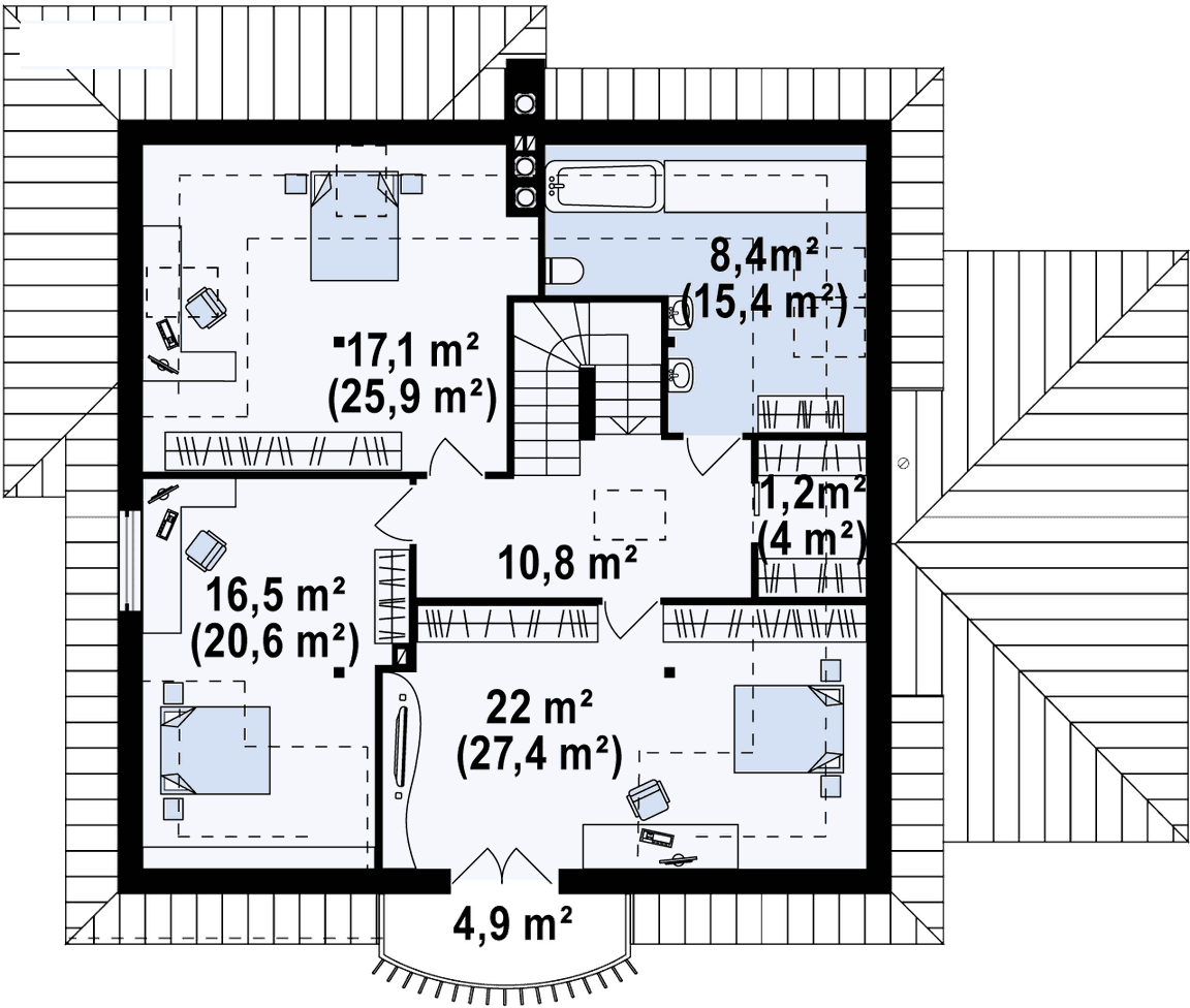 Двуетажна сглобяема къща 244 м² – Олекотена стоманена конструкция - Image 8