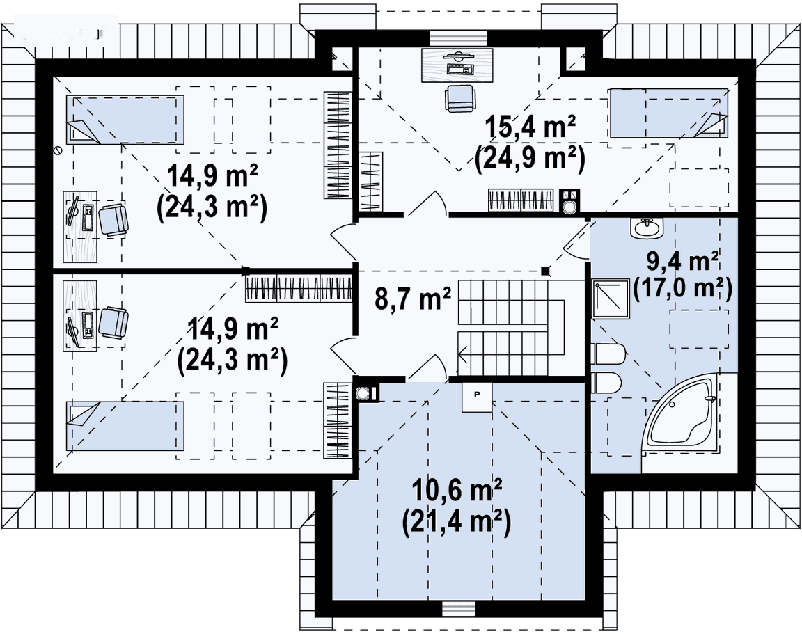 Двуетажна сглобяема къща 230 м² – Олекотена стоманена конструкция - Image 7