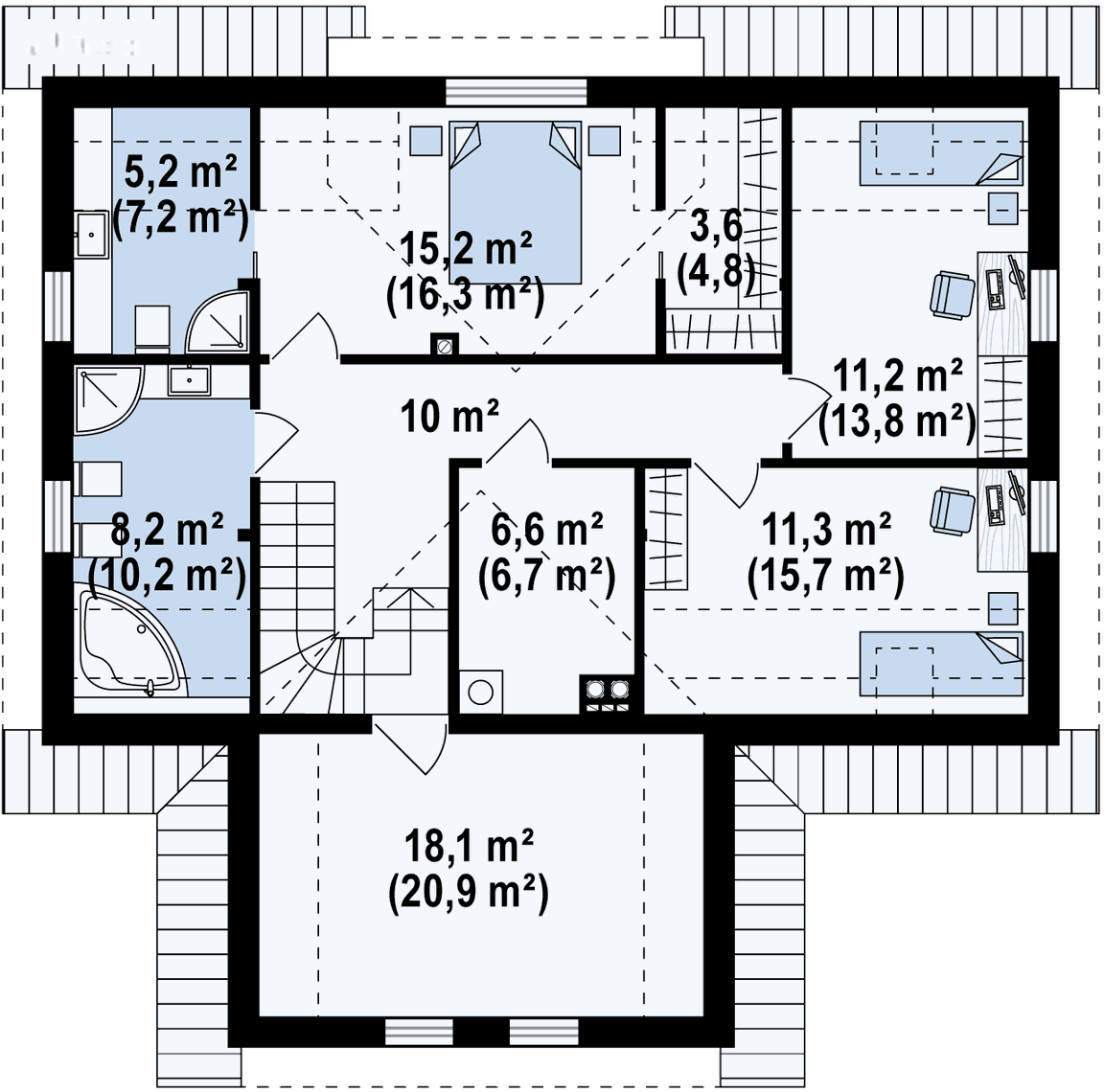 Двуетажна сглобяема къща 199 м² – Олекотена стоманена конструкция - Image 8