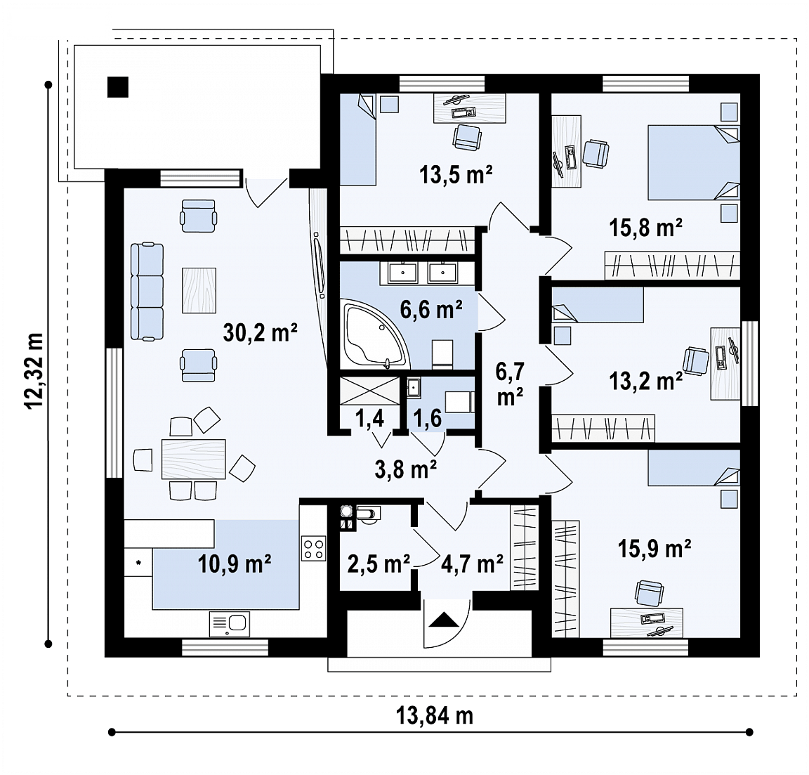 Сглобяема къща 127 м² от олекотена стоманена конструкция - Image 4