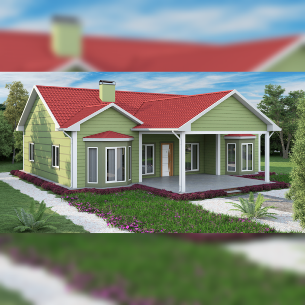 Сглобяема къща 157 м² от олекотена стоманена конструкция