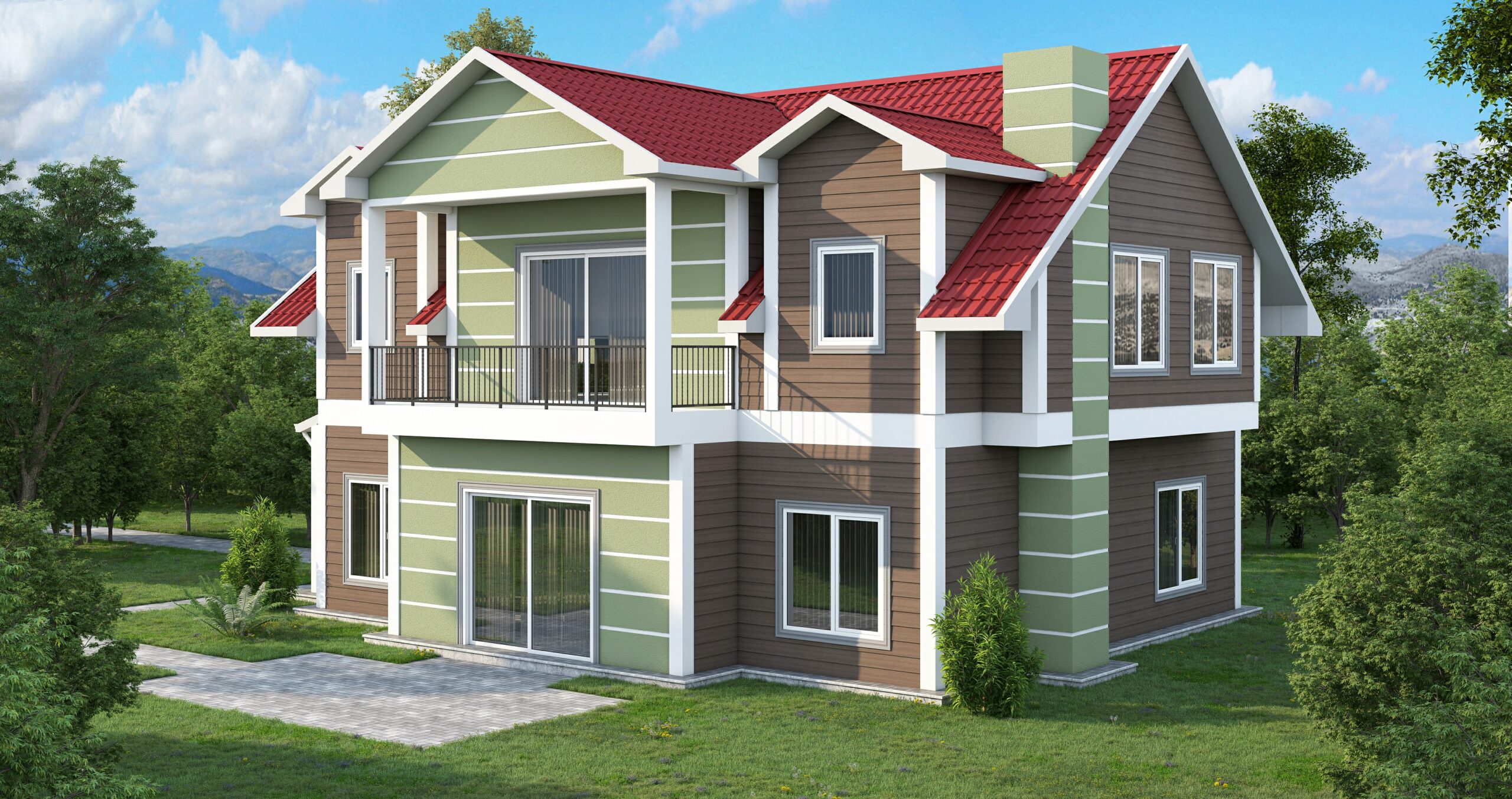 Двуетажна сглобяема къща 226 м² от олекотена стоманена констукция - Image 3
